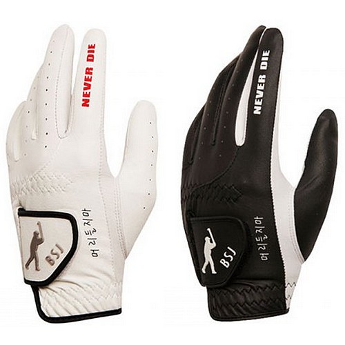 포시즌  BSJ 박사장 네버다이 머리들지마 프린트 반양피 장갑