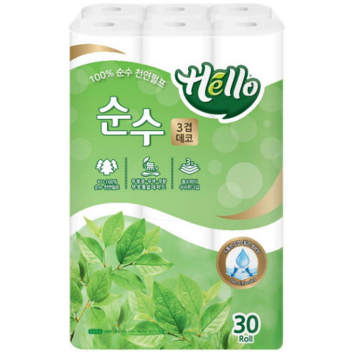 헬로 순수 3겹 데코 33m (30롤)