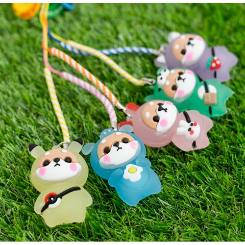 야광 골프티걸이 티꽂이인형 시바견