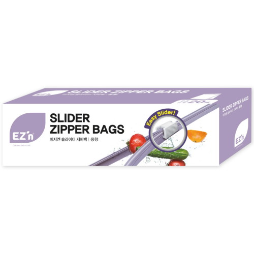 이지엔  슬라이드 지퍼백 중형 20매