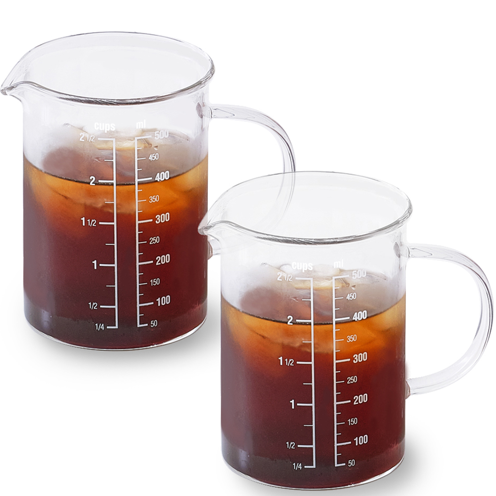 리본제이  비커 유리 계량컵 500ml