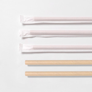 해피팩  크라프트 종이빨대