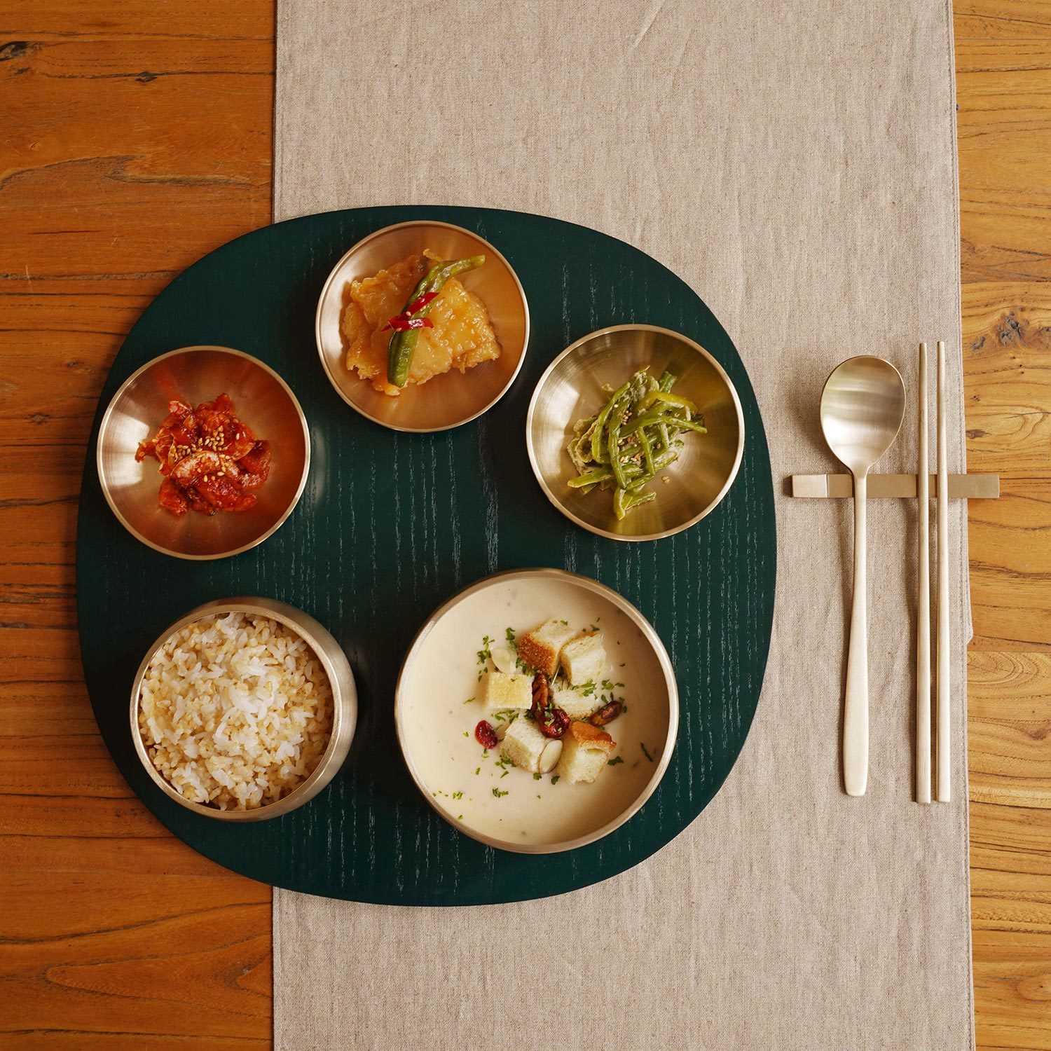 놋담 방짜유기 후 1인 반상기 풀세트 5P