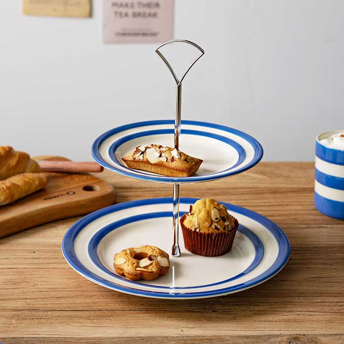 코니쉬웨어 블루 2단 케익 스탠드