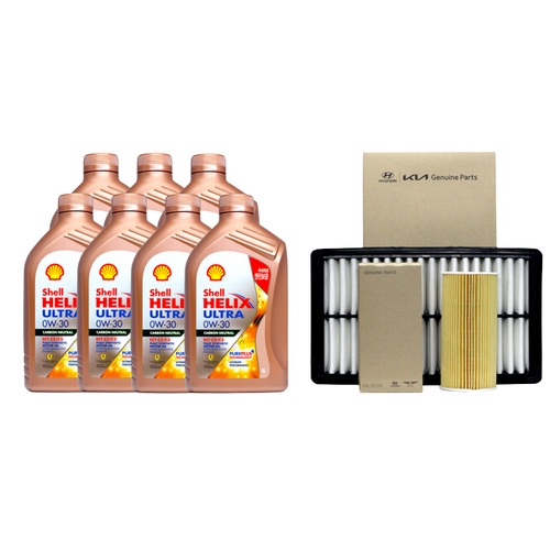 쉘  힐릭스 울트라 ECT C2/C3 0W30 7L + 순정필터 기아 올뉴 카니발 디젤