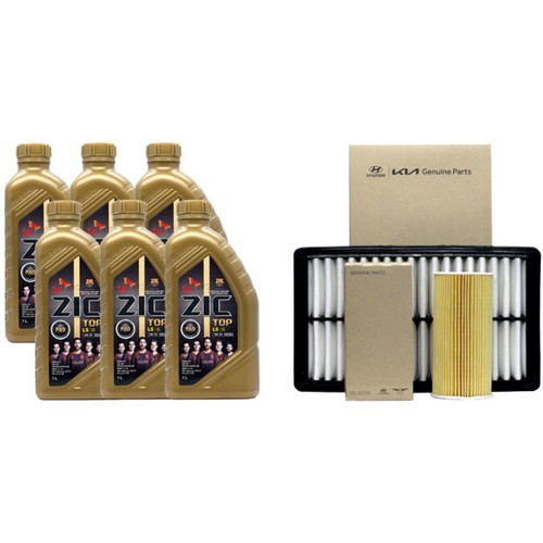 SK엔무브 ZIC 탑 5W30 6L + 순정필터 기아 올뉴 카니발 가솔린