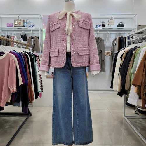 미센스 트위드스퀘어노카라자켓MB32JKM183Z