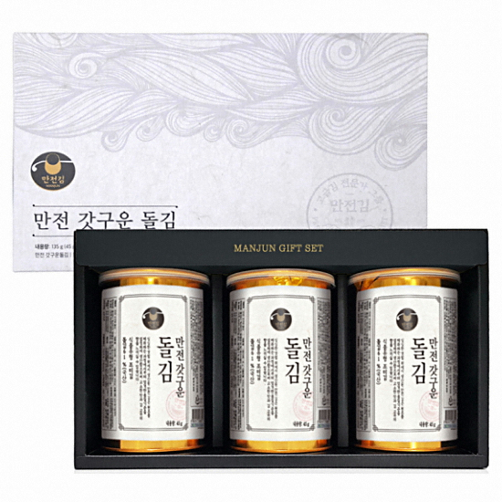 만전식품  갓구운 돌김 세트 3캔