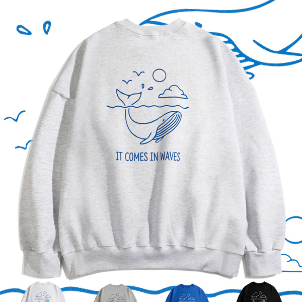 MNC 남녀공용 특기모 고래맨투맨 MDMU300BA