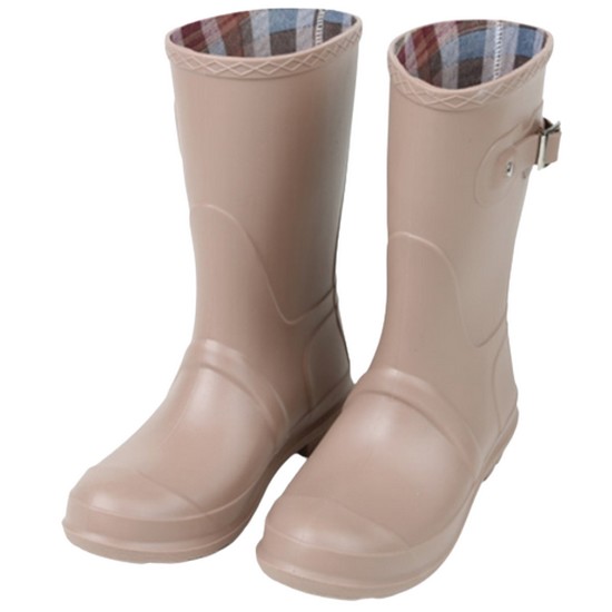 원더슈즈 인사이더체크 미들 레인부츠