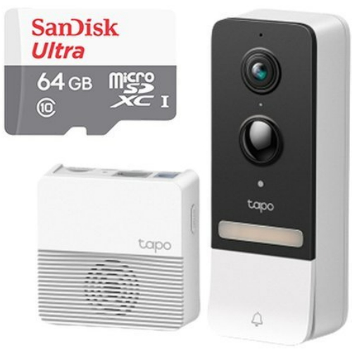 TP-Link  Tapo 무선 스마트 비디오 도어벨 + Sandisk Ultra micro SD 64GB