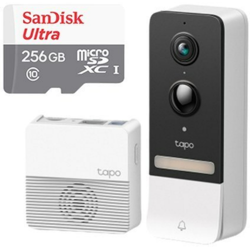 TP-Link  Tapo 무선 스마트 비디오 도어벨 + Sandisk Ultra micro SD 256GB