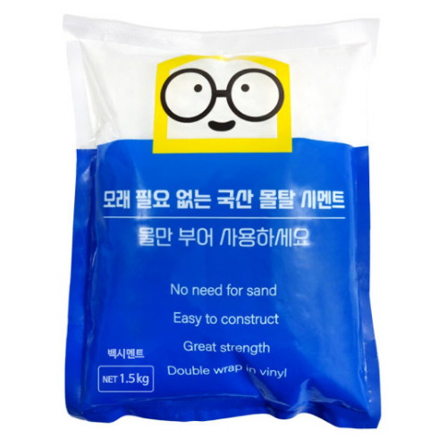 철물팩토리  모래 필요 없는 국산 몰탈 백시멘트 1.5kg