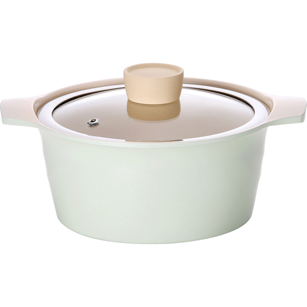 남양키친플라워  쿠킨 레몬민트 세라믹 인덕션 양수냄비