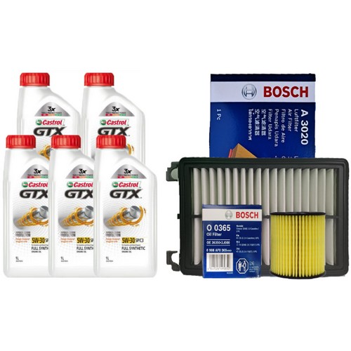 캐스트롤  GTX SP/C3 5W30 5L + 보쉬필터 현대 쏘나타DN8 2.0 가솔린