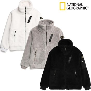 내셔널지오그래픽  하이넥 하이로프트 플리스 블루종 집업 N224UFJ120