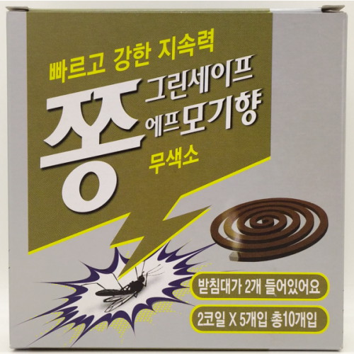 종근당 쫑 그린세이프 에프 모기향 10개입
