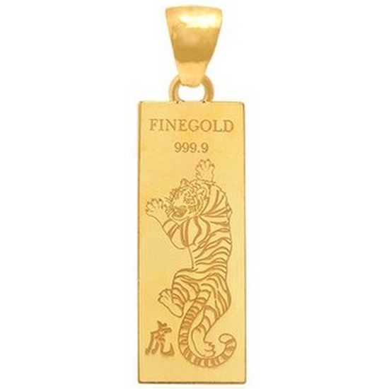 혼골드모아 골드모아 호랑이 골드바 펜던트 30g