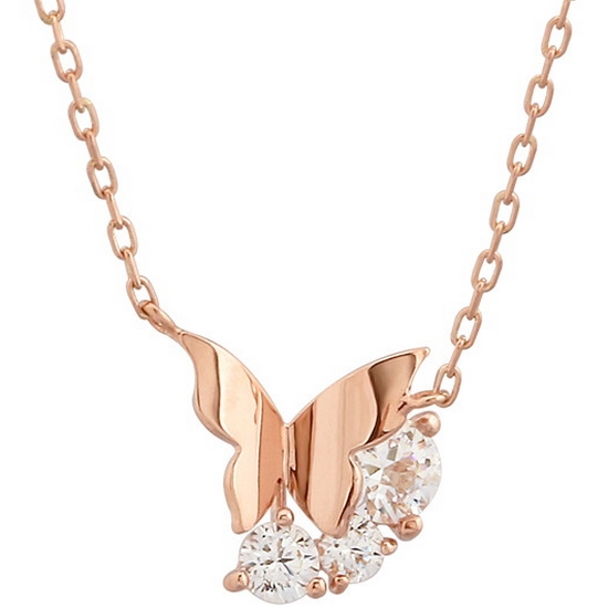 더스톤즈  18K 단아 나비 목걸이