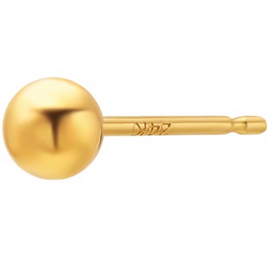 한국금다이아몬드  여자 볼 침 귀걸이 0.27g