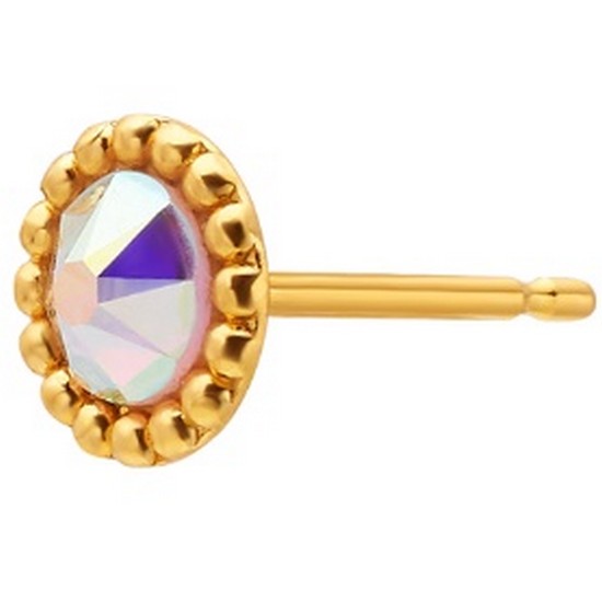 한국금다이아몬드  한쪽 귀걸이 오로라 큐빅 밀그레인 0.34g