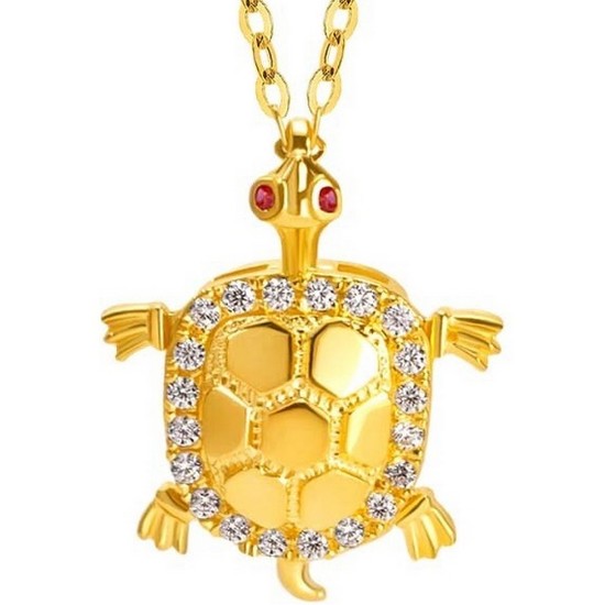 골드앤  거북이 목걸이 대 7.5g