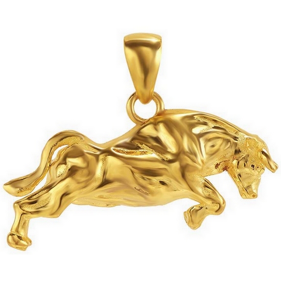 한국금다이아몬드  남자 펜던트 황금 소 11.25g