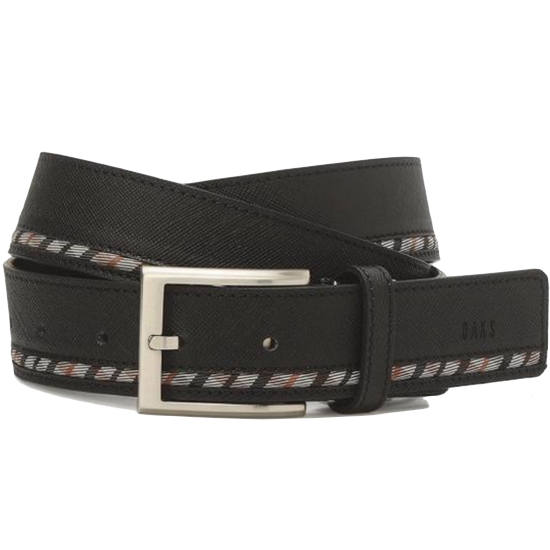 닥스 원 체크라인 스트랩 소가죽 벨트 DBBE3E201BK