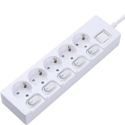 스윗홈  5구 16A 통합 개별 스위치 멀티탭