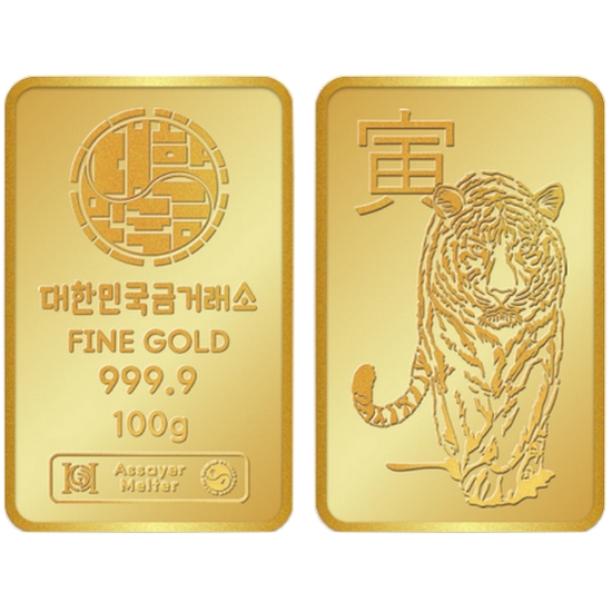 대한민국금거래소  호랑이 골드바 100g