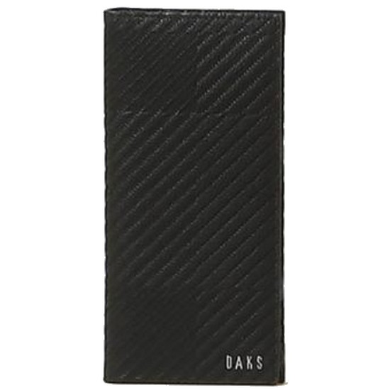 닥스 패턴 소가죽 장지갑 DBWA3F210BK