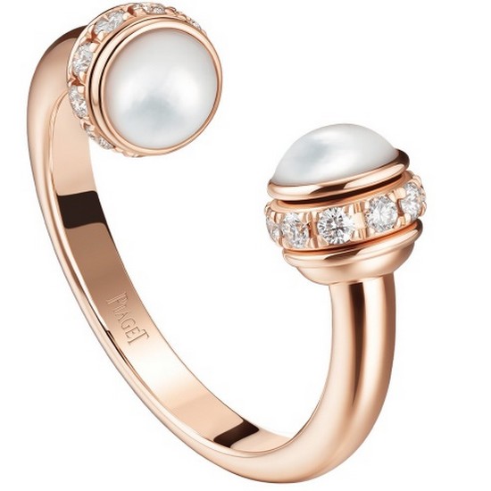 피아제  포제션 오픈 링 핑크 골드 마더 오브 펄 다이아몬드 G34P1K00
