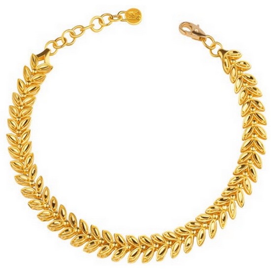 한국금다이아몬드  여자 금팔찌 리프 18.75g