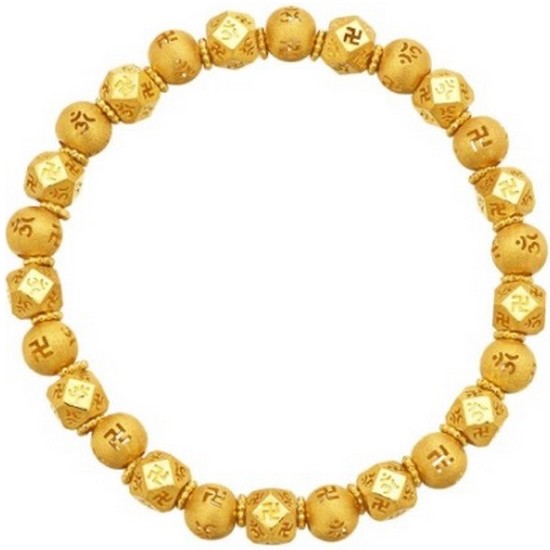 한국금다이아몬드  남자 팔찌 염주 묵주 불교 만자 37.5g