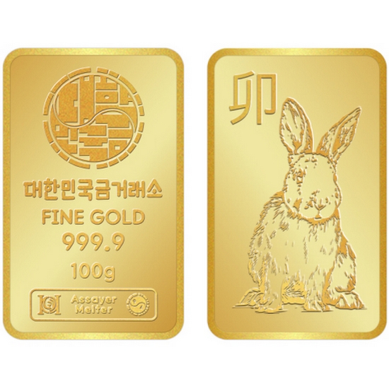 대한민국금거래소  2023 계묘년 토끼 골드바 100g