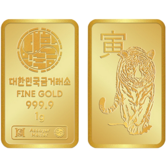 대한민국금거래소  호랑이 골드바 1g