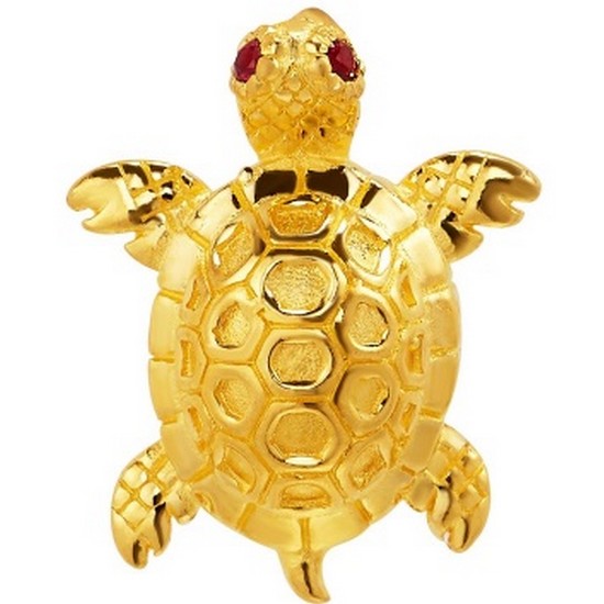 한국금다이아몬드  여자 펜던트 행운 바다 거북이 3.75g