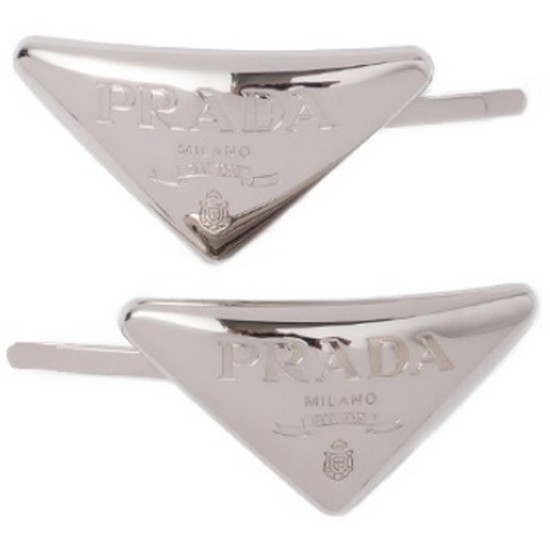 프라다 트라이앵글 로고 메탈 헤어 클립 1IF104 2CK7 F0118