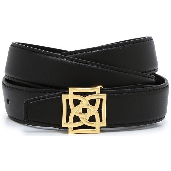 닥스 4D 골드 버클 후크 소가죽 벨트 DBBE3F778BK