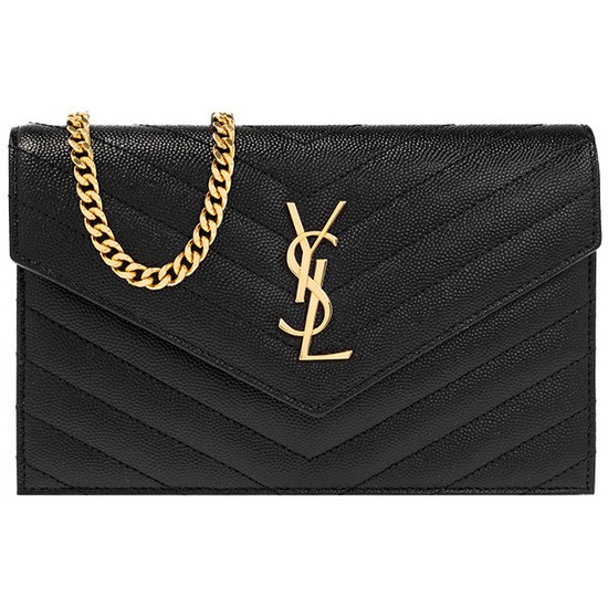 생로랑 금장 모노그램 엔벨로프 체인 크로스백_742920 BOW01 1000