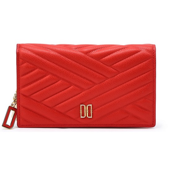 닥스 레드 칼라일 엠보 소가죽 골드 DD 중지갑 DCWA3F260R2