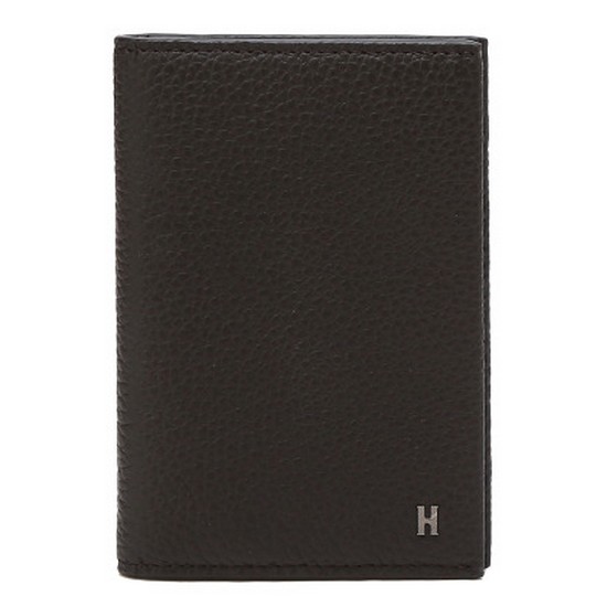 헤지스 다크브라운 소가죽 카드지갑 HJHO3F802W3