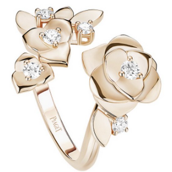 피아제  로즈 링 핑크 골드 다이아몬드 G34UX700