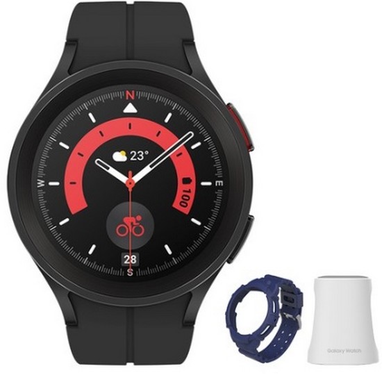삼성전자  갤럭시워치5 프로 45mm 블루투스+풀커버 스타일링 팩 세트