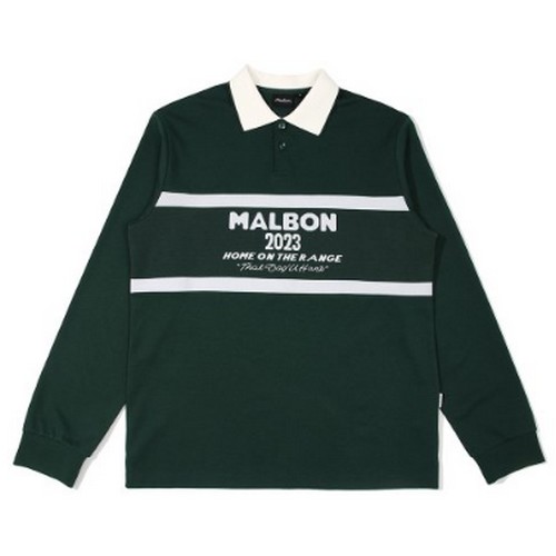 말본골프  하이브리드 카라 블록 티셔츠 M3321PTL08GRN