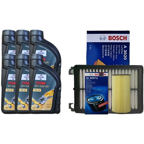 훅스  타이탄 GT1 플렉스23 5W30 6L + 보쉬필터 현대 더뉴 싼타페TM 디젤