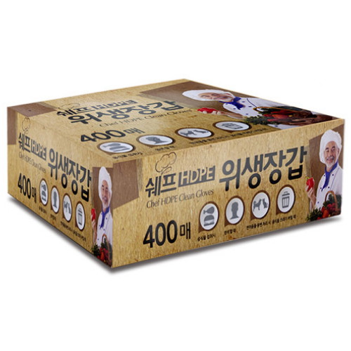 대진씨앤씨  쉐프 HDPE 위생장갑 400매