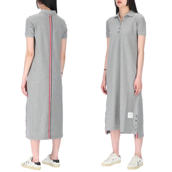 톰브라운 여성 폴로 원피스 센터백 스트라이프 FJD034A 00050 055