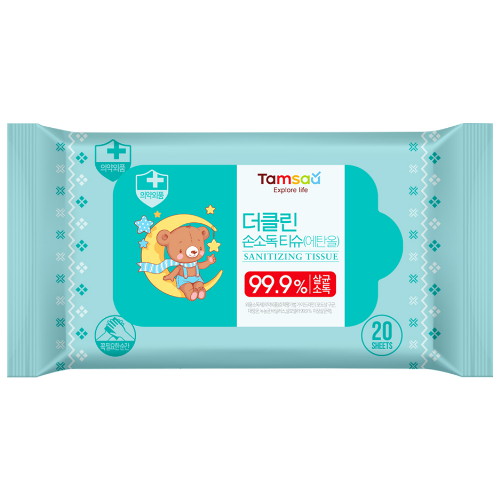 탐사 더클린 손소독 티슈 리필형 20매