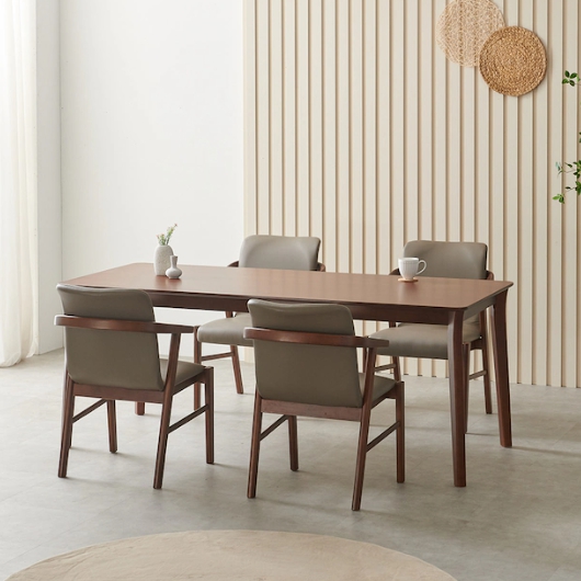 라로퍼니처 위니 고무나무 원목 식탁 1900